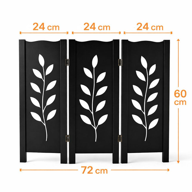 decoratief vensterbank scherm zwart 72 cm breed noirleaf