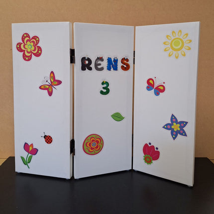 Raamscherm Wit Blanco DIY 3 panelen 50 cm