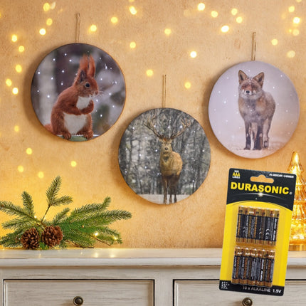 LED Canvas Schilderij Eekhoorn - Vos - Rendier