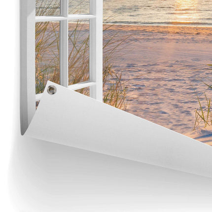 Tuindoek Zon en Strand door het Raam 80x60