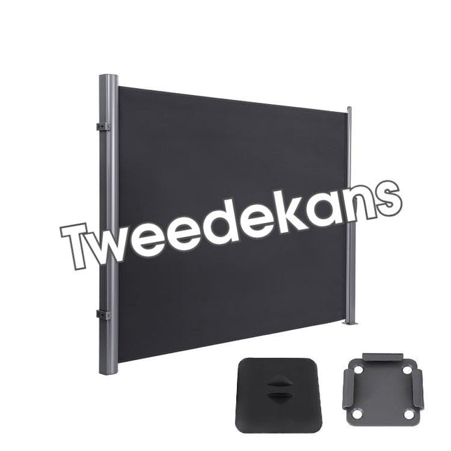 Uittrekbaar Windscherm Aluminium 200 x 350 Antraciet