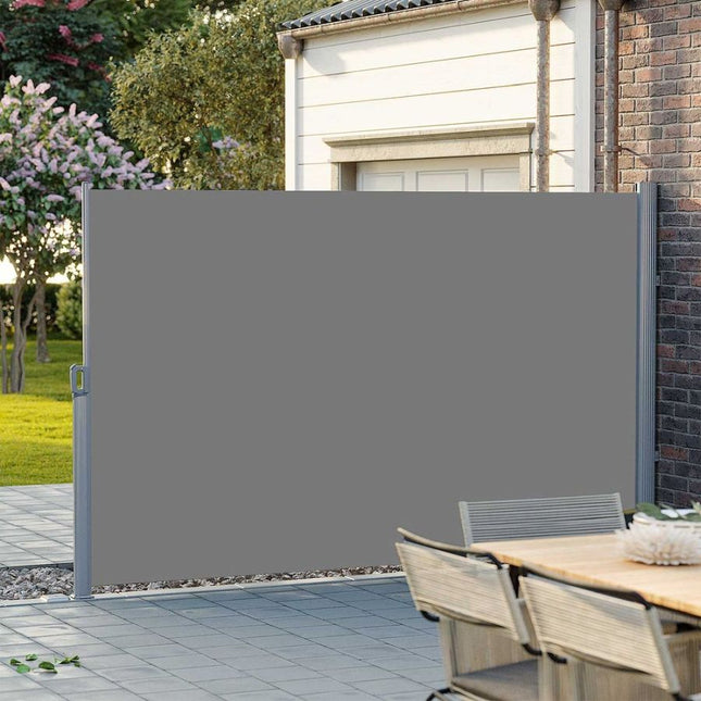 Uittrekbaar Windscherm Aluminium 200 x 350 Grijs