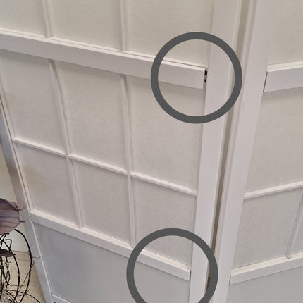 Kamerscherm Japans Laag 120cm Wit - Tweedekans